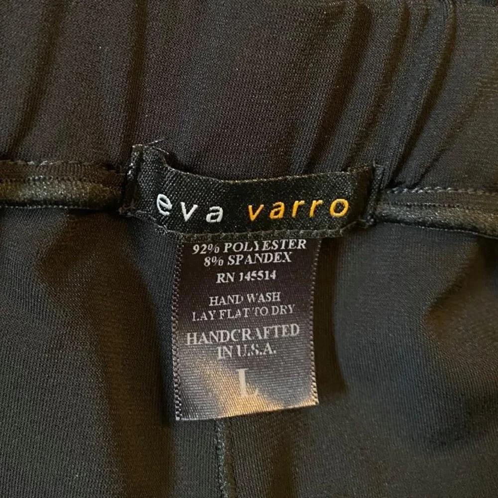 Eva Varro Sheer Drawstring Jogger Pant Size L Black - Picture 3 of 8